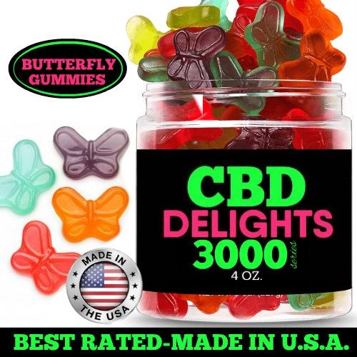 USA MADE CBD INFUSED BUTTERFLY SHAPED GUMMIES